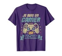 Je suis Un Gamer Cadeau Ado Geek Console Jeux Video T-Shirt, Homme, Violet, L