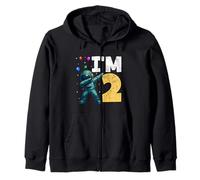 Je suis un garçon astronaute de 2 ans qui danse, c'est mon 2e anniversaire Sweat à Capuche