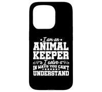 Je suis Un Gardien d'animaux Je résout des problèmes Zoo Keeper Zoologiste Coque pour iPhone 15 Pro