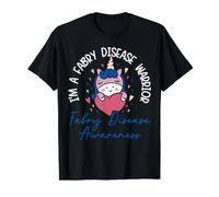 Je suis Un Guerrier de la maladie de Fabry Amant de la Licorne Maladie T-Shirt Graphique avec Valeur, Homme, Noir, XL