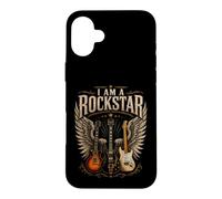 Je suis Un Guitariste de Rockstar Guitars Wings Rock Music Coque pour iPhone 16 Plus