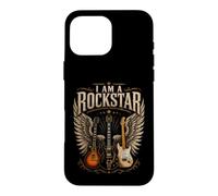 Je suis Un Guitariste de Rockstar Guitars Wings Rock Music Coque pour iPhone 16 Pro Max