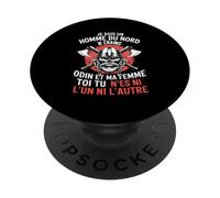 Je suis Un Homme du Nord Odin Et Ragnar PopSockets PopGrip Adhésif