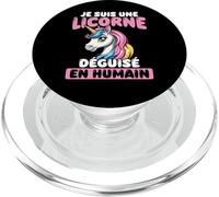 Je suis Un Licorne Déguisé en Humain PopSockets PopGrip pour MagSafe