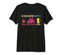 Je suis Un Mec Simple Drôle Tracteur Agriculteur Apero T-Shirt Haut de Gamme