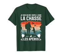 Je suis Un Mec Simple J'aime La Chasse Et Les Apéro Chasseur T-Shirt