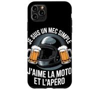 Je suis Un Mec Simple J'aime La Moto Et L'Apéro Coque pour iPhone 11 Pro Max