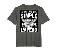 Je Suis Un Mec Simple J'Aime La Moto Et L'Apéro T-Shirt
