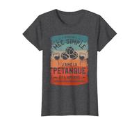 Je suis Un Mec Simple J'aime La Pétanque Et L'Apéros T-Shirt, Femme, Chiné Foncé, 3XL
