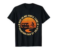 Je suis Un mec Simple J'aime Le Camping-Car et Le vélo T-Shirt