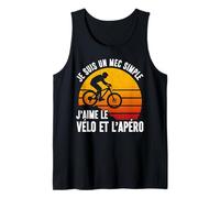 Je suis Un Mec Simple J'aime Le Vélo Et L'Apéro Cyclisme Débardeur