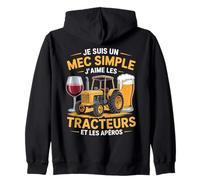 Je suis Un Mec Simple J'aime Les Tracteurs Et L'Apéro Sweat à Capuche