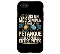 Je suis Un Mec Simple J'aime Pétanque Et L'Apéro Entre Potes Coque pour iPhone SE (2020) / 7/8