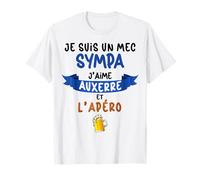 Je suis Un Mec Sympa J'aime Auxerre Et L'apéro Foot Auxerre T-Shirt