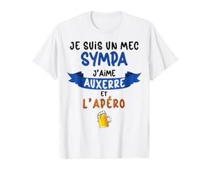 Je suis Un Mec Sympa J'aime Auxerre Et L'apéro Foot Auxerre T-Shirt