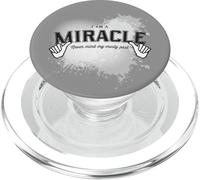 Je suis Un Miracle pour la sobriété et Le rétablissement PopSockets PopGrip pour MagSafe