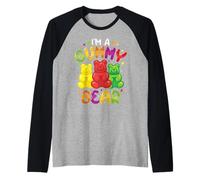 Je suis Un Ours en gélatine, drôles d'amoureux des Bonbons, Filles et Enfants Manche Raglan