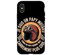 Je suis Un Papy Motard Carrément Plus Cool Coque pour iPhone X/XS