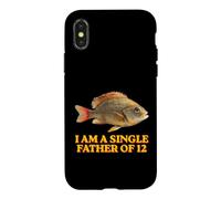 Je suis Un père célibataire de 12 stupides Poissons Brainrot Meme Coque pour iPhone X/XS