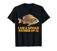 Je suis Un père célibataire de 12 stupides Poissons Brainrot Meme T-Shirt