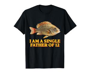 Je suis Un père célibataire de 12 stupides Poissons Brainrot Meme T-Shirt