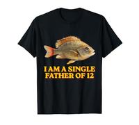 Je suis Un père célibataire de 12 stupides Poissons Brainrot Meme T-Shirt Graphique avec Valeur