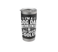 Je suis un père de chien comme un vrai père mais un parent de chien beaucoup plus cool Gobelet isotherme en acier inoxydable double paroi
