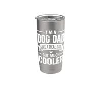 Je suis un père de chien comme un vrai père mais un parent de chien beaucoup plus cool Gobelet isotherme en acier inoxydable double paroi