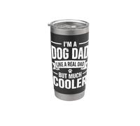 Je suis un père de chien comme un vrai père mais un parent de chien beaucoup plus cool Gobelet isotherme en acier inoxydable double paroi