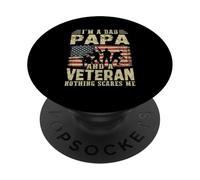 Je suis Un père, Un Papa et Un vétéran, Rien ne m'effraie PopSockets PopGrip Adhésif