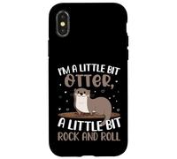 Je suis Un Peu Loutre, Un Peu Rock and Roll Coque pour iPhone X/XS
