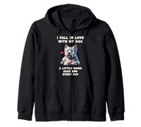 Je suis Un Peu Plus Amoureux de Mon Chien Chaque Jour Sweat à Capuche