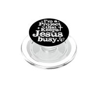Je suis Un Projet Qui occupe Jésus avec Humour chrétien PopSockets PopGrip pour MagSafe