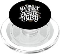 Je suis Un Projet Qui occupe Jésus : Une drôle de Religion chrétienne PopSockets PopGrip pour MagSafe