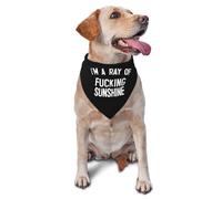 Je suis Un Putain De Rayon De Soleil Bandana Chien Élégant Foulard Triangulaire Chiens Réglable Écharpe pour Chien pour Quotidien Chat Décorations d'anniversaire