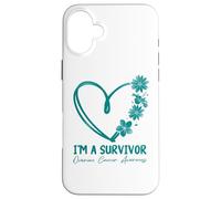 Je suis Un survivant. Sensibilisation au Cancer de l'ovaire Coque pour iPhone 16 Plus