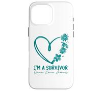 Je suis Un survivant. Sensibilisation au Cancer de l'ovaire Coque pour iPhone 16 Pro Max