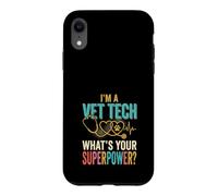 Je suis Un Technicien vétérinaire Quel est Ton Super Pouvoir ? Technologie vétérinaire Amusante Coque pour iPhone XR