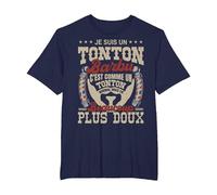 Je suis Un Tonton Barbu C'est Un Tonton Normal Plus Doux T-Shirt, Homme Grandes Tailles, Bleu Marine, 3X Tall