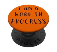 Je suis Un Travail en Cours Déclaration motivante inspirante PopSockets PopGrip Adhésif