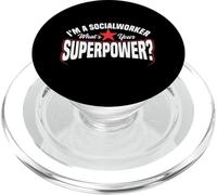 Je suis Un travailleur Social Quel est Ton Super Pouvoir ? Travailleur Social PopSockets PopGrip pour MagSafe