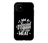 Je suis Un végétalien Social, j'évite la Viande Coque pour iPhone 11