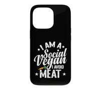 Je suis Un végétalien Social, j'évite la Viande Coque pour iPhone 13 Pro