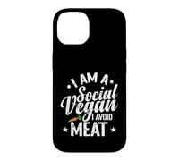 Je suis Un végétalien Social, j'évite la Viande Coque pour iPhone 14
