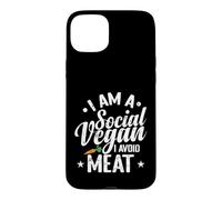Je suis Un végétalien Social, j'évite la Viande Coque pour iPhone 15 Plus