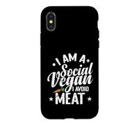 Je suis Un végétalien Social, j'évite la Viande Coque pour iPhone X/XS