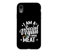 Je suis Un végétalien Social, j'évite la Viande Coque pour iPhone XR