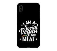 Je suis Un végétalien Social, j'évite la Viande Coque pour iPhone XS Max
