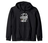 Je suis Un végétalien Social, j'évite la Viande Sweat à Capuche