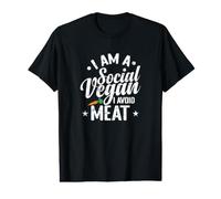 Je suis Un végétalien Social, j'évite la Viande T-Shirt Graphique avec Valeur